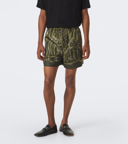 Gucci Printed silk twill shorts - Gucci - Modalova