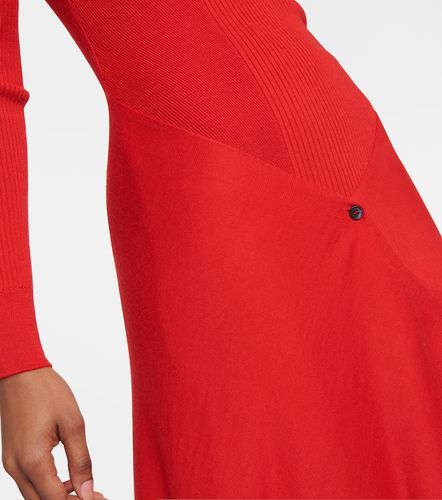 Alaïa Abito midi in cashmere e seta - Alaia - Modalova