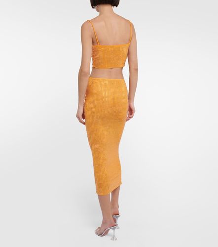 Embellished ruched midi skirt - Self-Portrait - Modalova