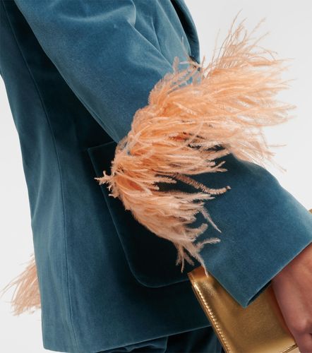 Blazer de terciopelo de algodón con plumas - La DoubleJ - Modalova