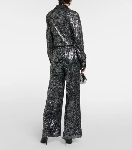 Sequined high-rise wide-leg pants - Dolce&Gabbana - Modalova