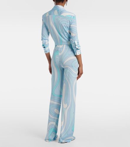 Marmo satin jersey straight pants - Pucci - Modalova
