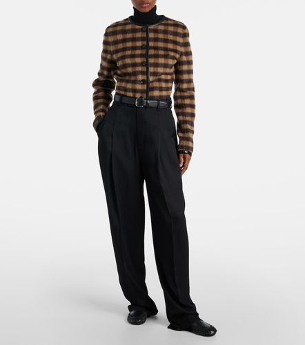 Checked leather-trimmed wool-blend jacket - Proenza Schouler - Modalova