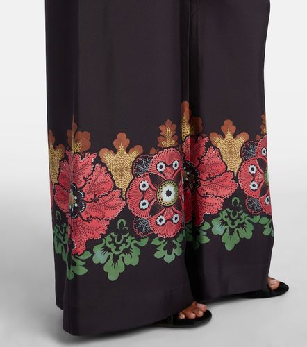 Printed silk twill palazzo pants - La DoubleJ - Modalova