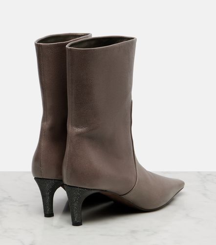Ankle Boots Monili aus Leder - Brunello Cucinelli - Modalova