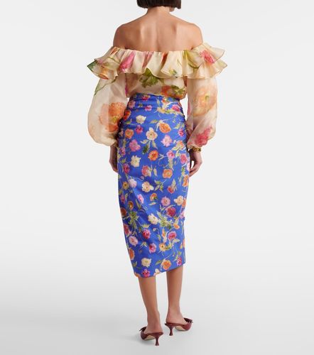 Gonna midi in misto cotone - Carolina Herrera - Modalova