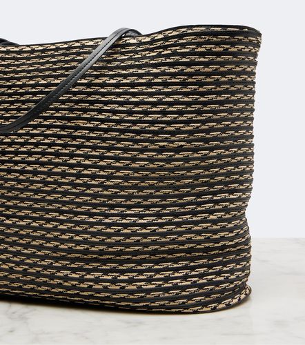Beau Large leather-trimmed raffia tote bag - The Row - Modalova