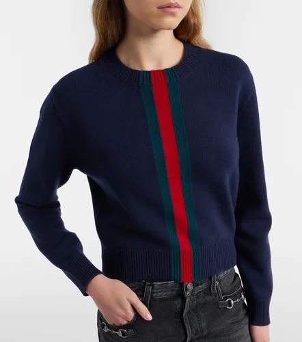 Gucci Pullover Web Stripe in lana - Gucci - Modalova