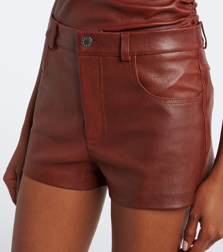 Roxie mid-rise leather shorts - Stouls - Modalova