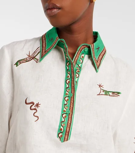 Alémais Camicia Wanda in lino con ricamo - Alemais - Modalova