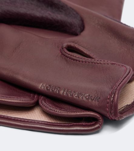 Handschuhe aus Leder und Seide - Nour Hammour - Modalova