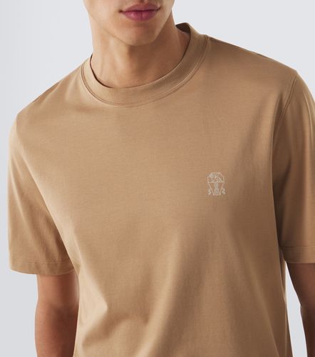 Logo cotton jersey T-shirt - Brunello Cucinelli - Modalova