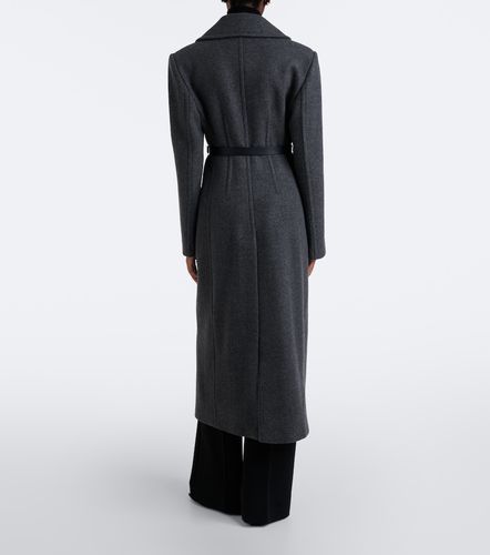 Belted herringbone virgin wool coat - Sportmax - Modalova