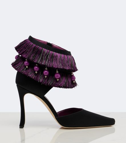 Pumps Sorolla in raso con frange - Manolo Blahnik - Modalova