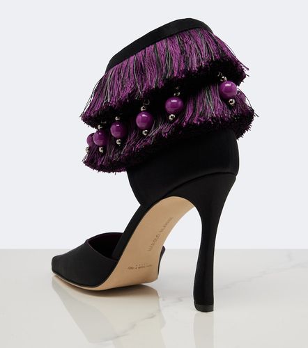 Pumps Sorolla in raso con frange - Manolo Blahnik - Modalova