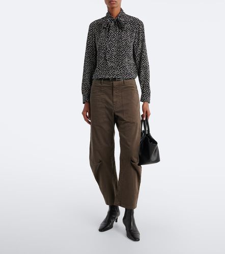 Pantalones barrel Shon de sarga de algodón - Nili Lotan - Modalova