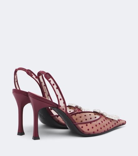 Slingback-Pumps Camelia aus Tüll mit Kristallen - Amina Muaddi - Modalova