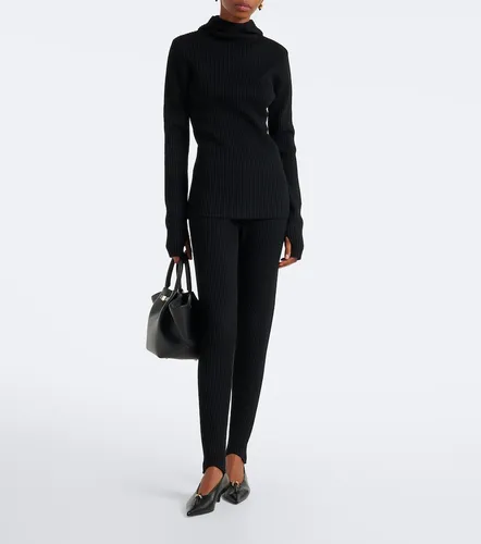 Larice ribbed-knit hooded wool sweater - The Frankie Shop - Modalova