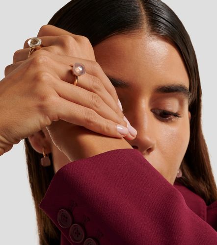 Nudo 18kt gold ring with rose quartz - Pomellato - Modalova