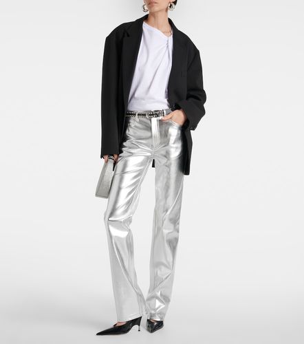 Chisel faux leather straight-leg pants - Staud - Modalova