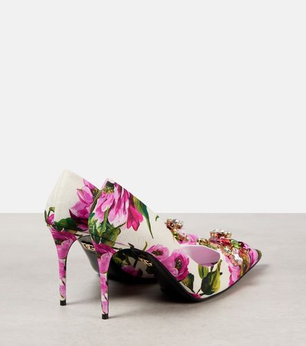 Pumps con stampa e cristalli - Dolce&Gabbana - Modalova