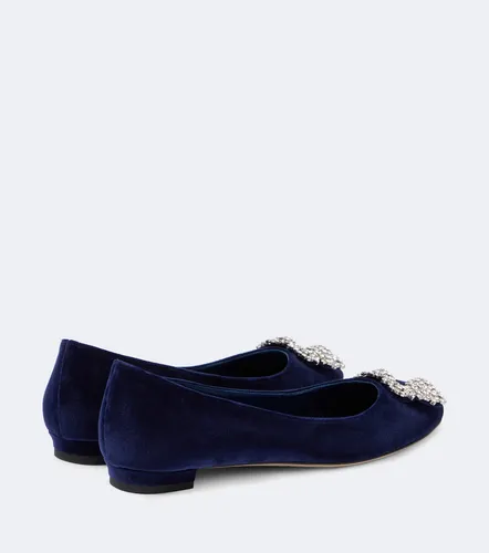 Hangisi embellished velvet ballet flats - Manolo Blahnik - Modalova