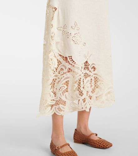 Abito lungo Olivette in lino con pizzo - Ulla Johnson - Modalova