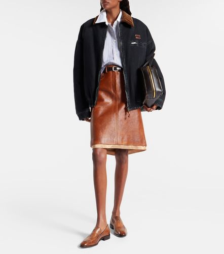 Miu Miu Logo denim jacket - Miu Miu - Modalova