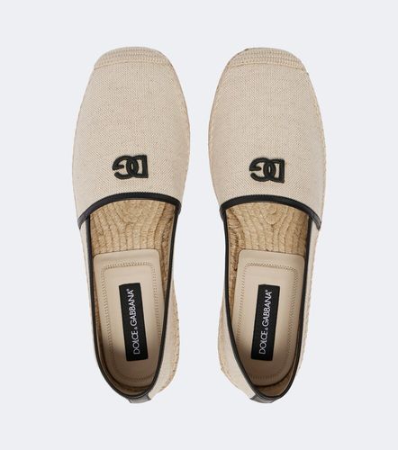 DG Leather-trimmed espadrille sandals - Dolce&Gabbana - Modalova