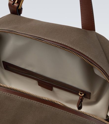 Weekender aus Canvas mit Leder - Giorgio Armani - Modalova