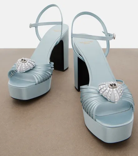 Cour Royal satin platform sandals - Valentino Garavani - Modalova