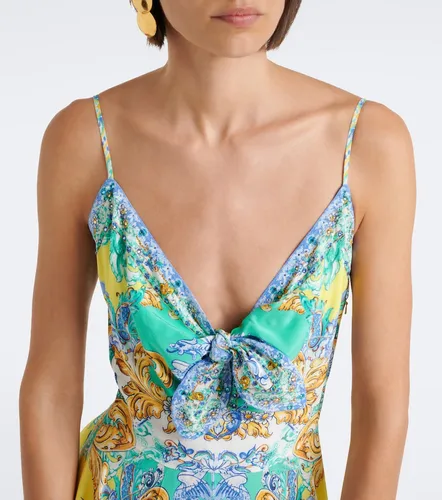 Embellished printed silk maxi dress - Camilla - Modalova