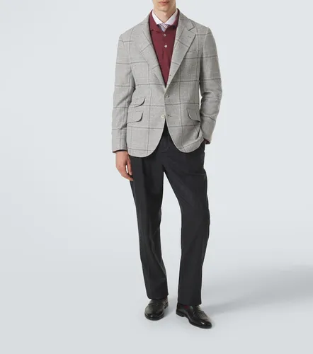 Virgin wool flannel slim pants - Brunello Cucinelli - Modalova