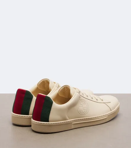 Sneakers Ace Web Stripe aus Leder - Gucci - Modalova