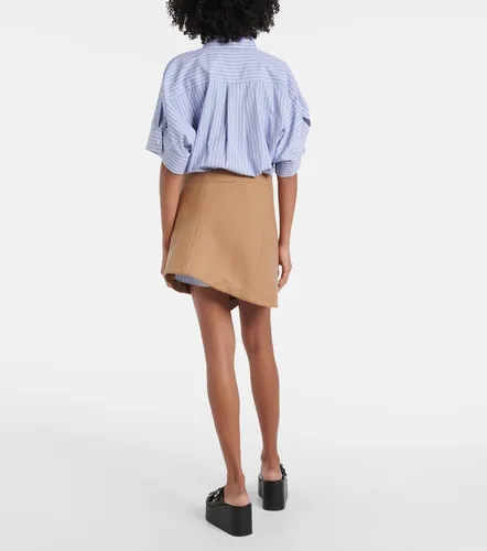 Melton cotton poplin and wool minidress - Sacai - Modalova