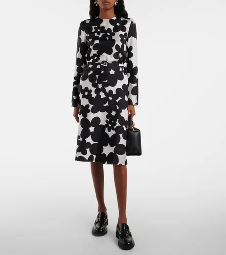 Vestido midi de seda estampado - Marni - Modalova