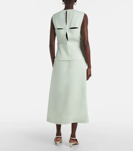 Vestido midi de satén con aberturas - Jil Sander - Modalova