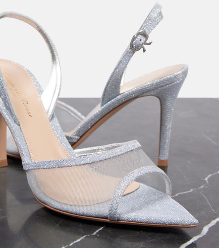Halley 85 metallic leather slingback pumps - Gianvito Rossi - Modalova