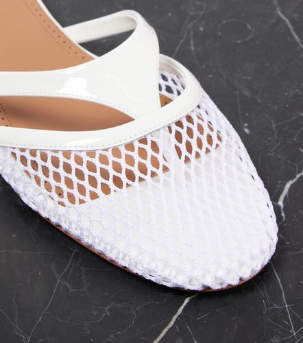 Infradito leather and fishnet mules - Alaia - Modalova