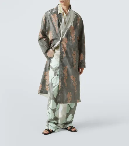 Printed double-breasted cotton coat - Dries Van Noten - Modalova
