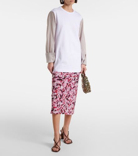 Deconstructed cotton-blend T-shirt - Dries Van Noten - Modalova