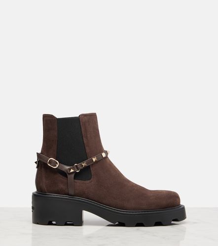 Stivaletti Beatle Rockstud in suede - Valentino Garavani - Modalova