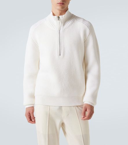 Ribbed-knit wool half-zip sweater - Tom Ford - Modalova