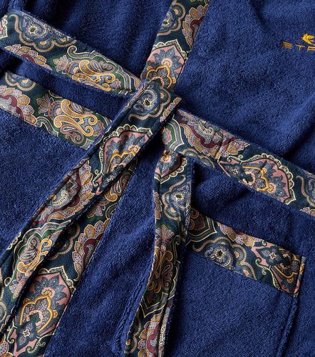 Bata de baño de rizo de algodón con paisley - Etro - Modalova