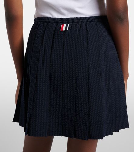 Minifalda de lana a rayas plisada - Thom Browne - Modalova
