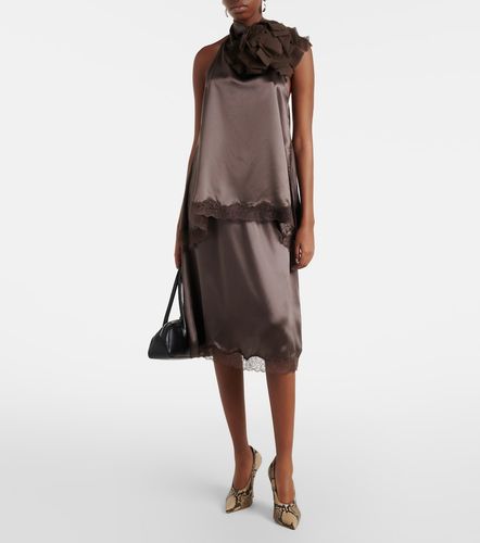 Top in raso di seta con pizzo - Magda Butrym - Modalova