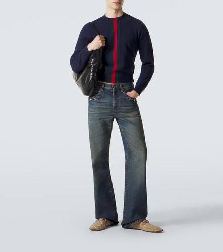 Gucci Pullover Web Stripe in lana - Gucci - Modalova