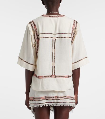 Top Fiosa de seda bordado con flecos - Isabel Marant - Modalova