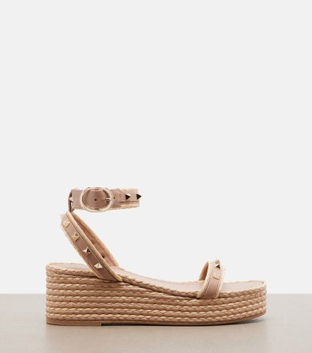 Rockstud leather platform sandals - Valentino Garavani - Modalova