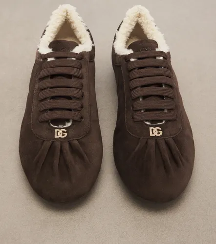 Sneakers DG aus Veloursleder mit Teddyfleece - Dolce&Gabbana - Modalova